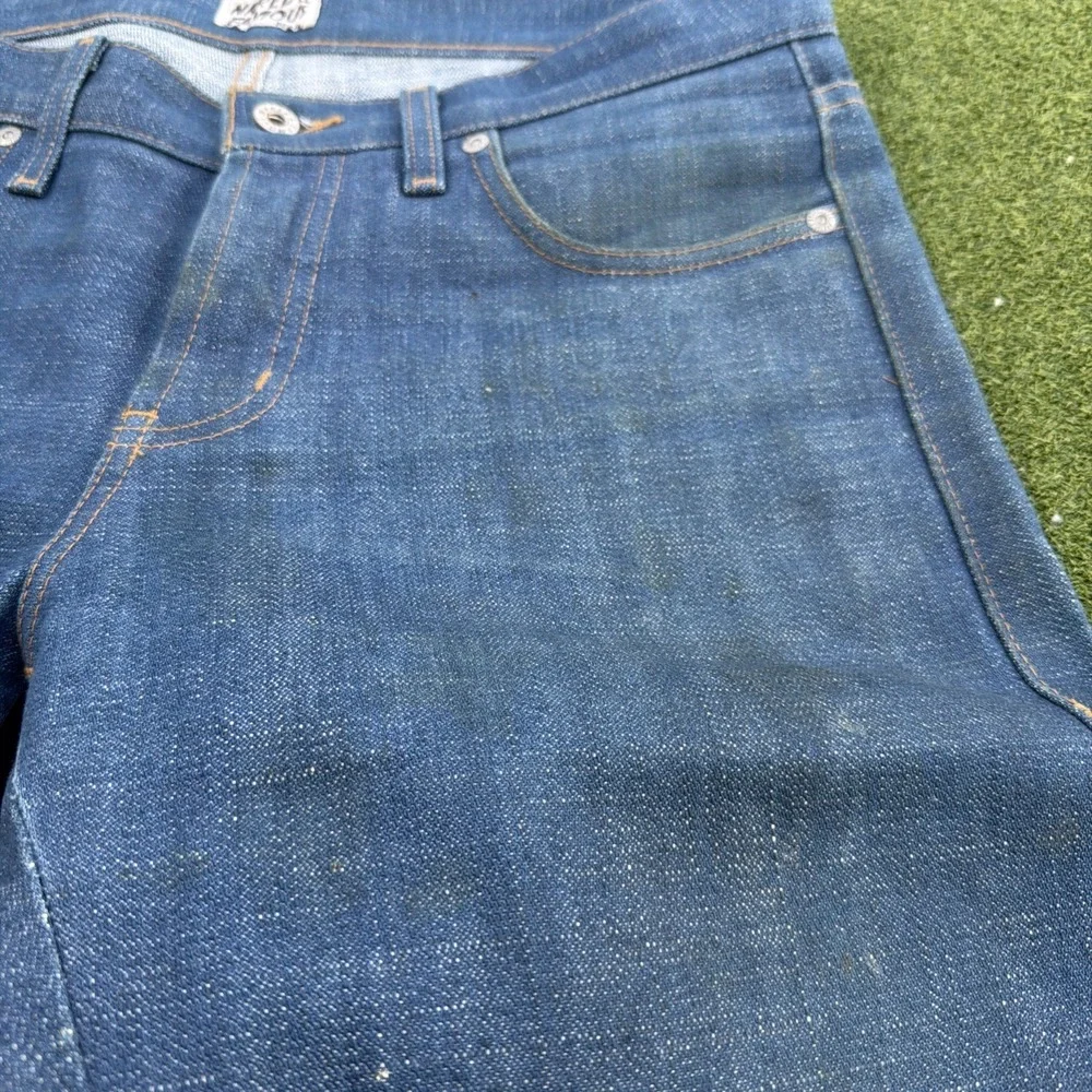 Naked & Famous Jeans Mens 33 Blue Royalcast Selvedge Denim Skinny Guy 016691